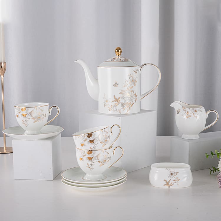 Splendid Flourishing Bone China Tea Set (5)