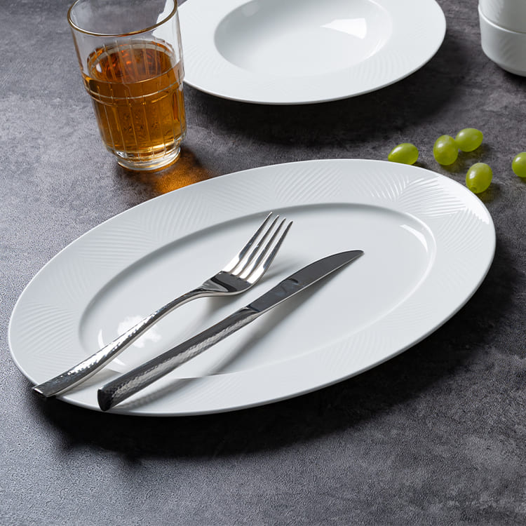 Bone China Oval Serving Platter (2)