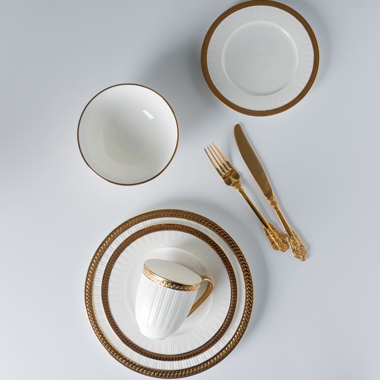 Gold Electroplated Plate Fine China (2)