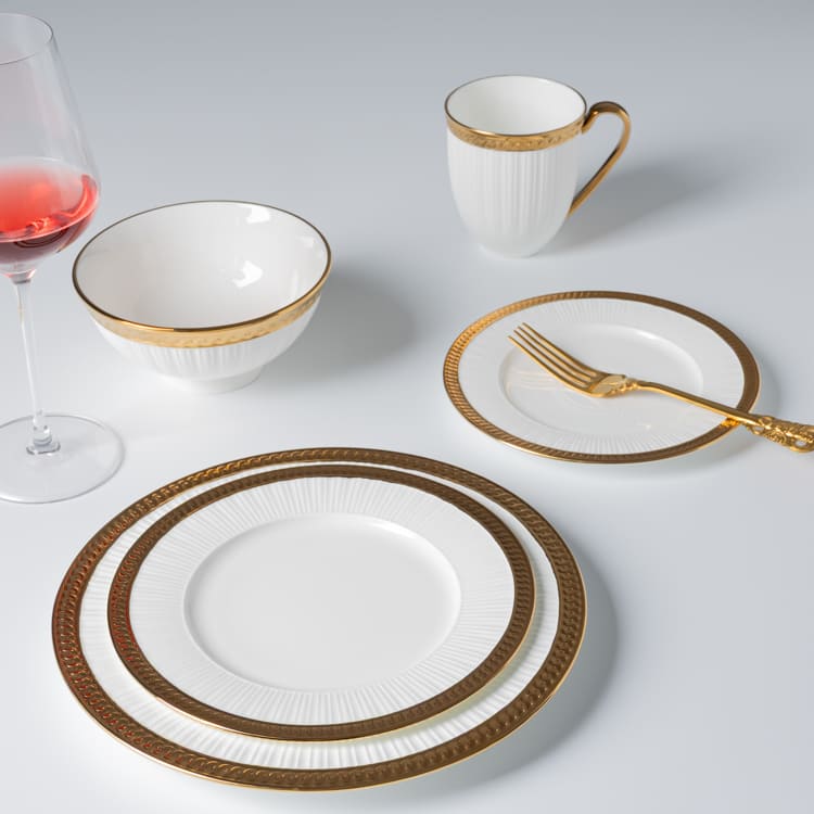 Gold Electroplated Plate Fine China (5)