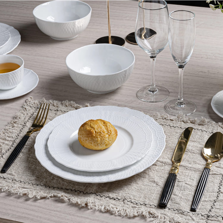 Royal White Porcelain Plates (2)