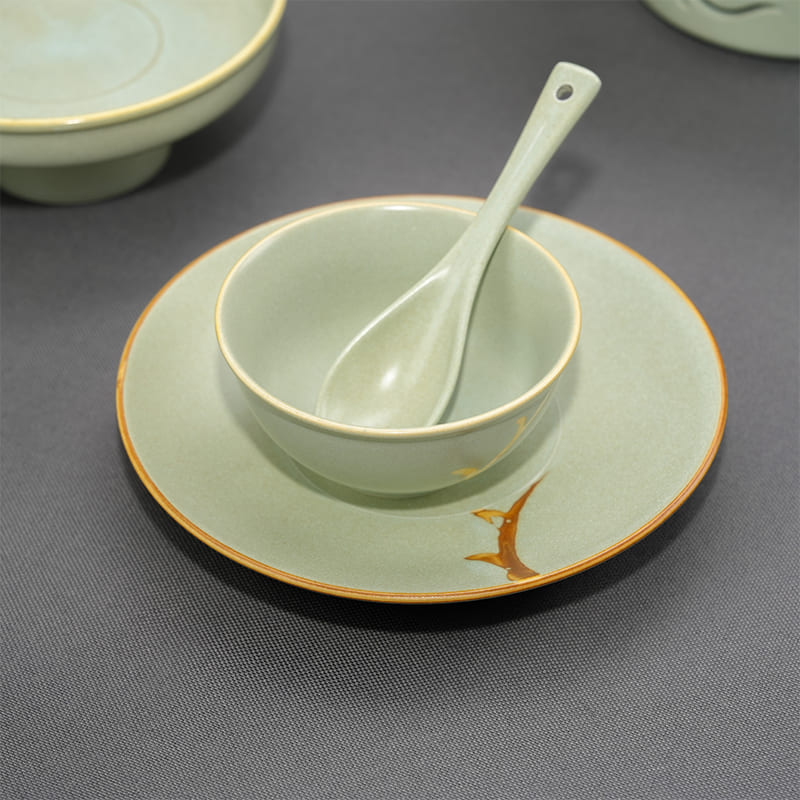 Chinese Style Green Porcelain Tableware (1)