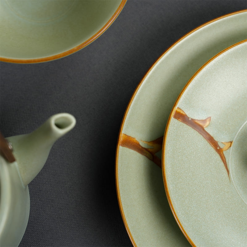 Chinese Style Green Porcelain Tableware (2)