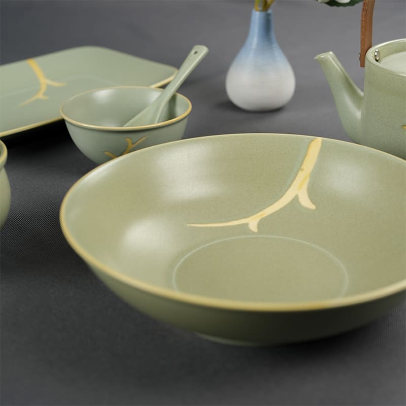Chinese Style Green Porcelain Tableware (3)