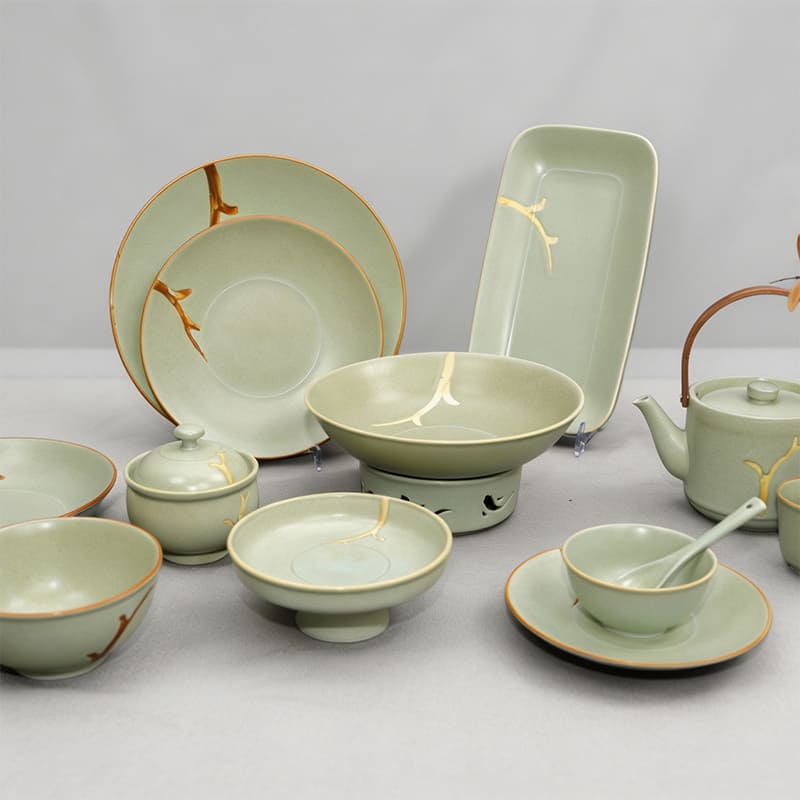 Chinese Style Green Porcelain Tableware (4)