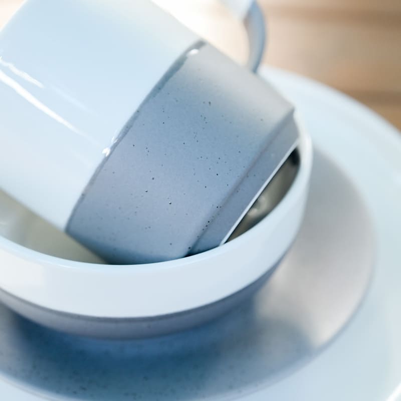 Luxury Grey Porcelain Cups & Teapot (2)