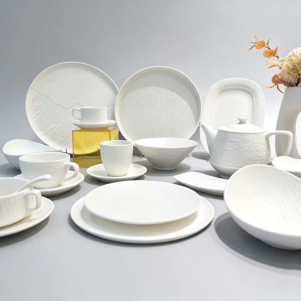 Matte White Porcelain Tableware (3)