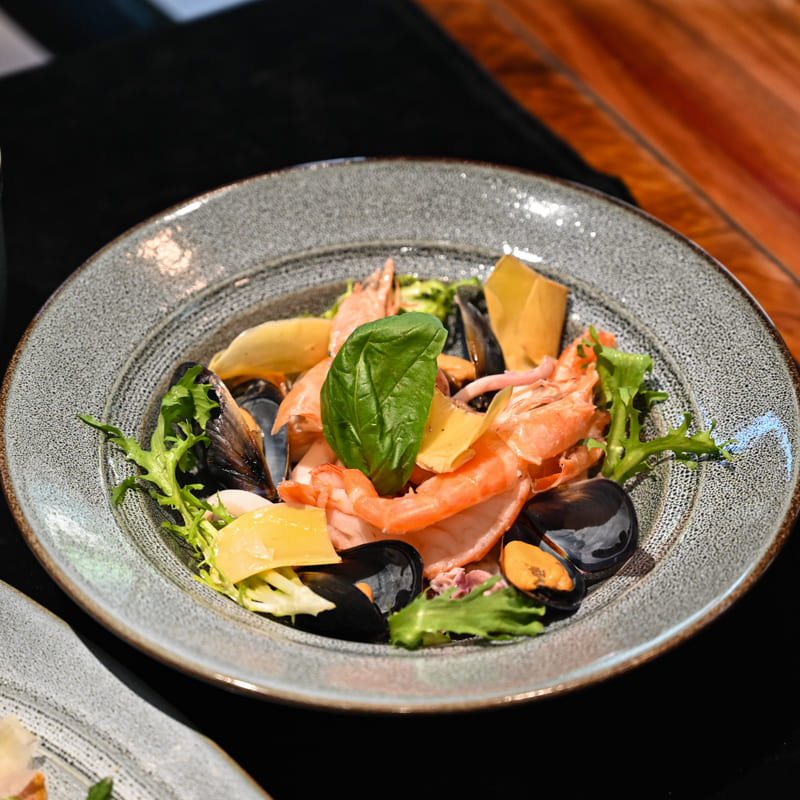 Modern Deep Salad Plates in Grey Porcelain (1)