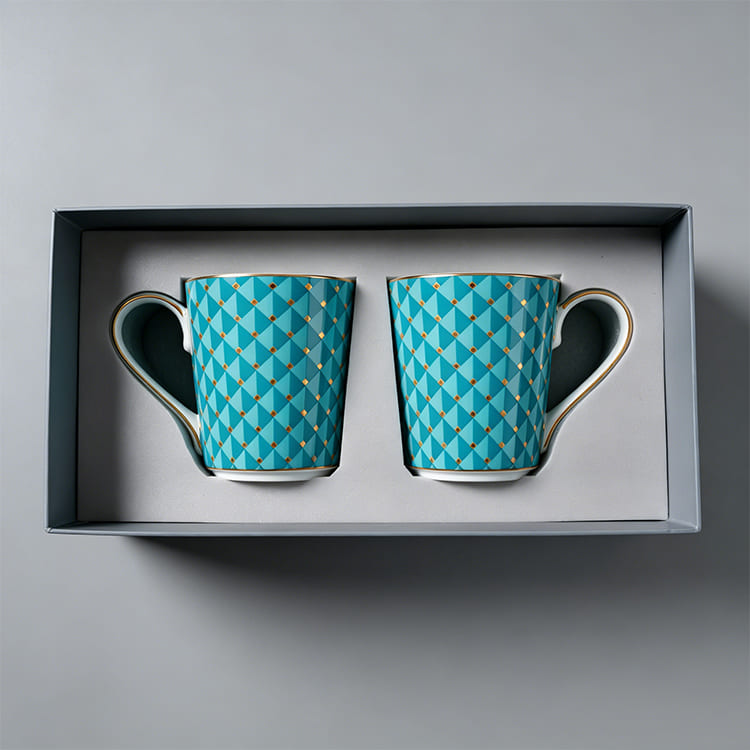 Bone China Coffee Mug Pair Gift (1)