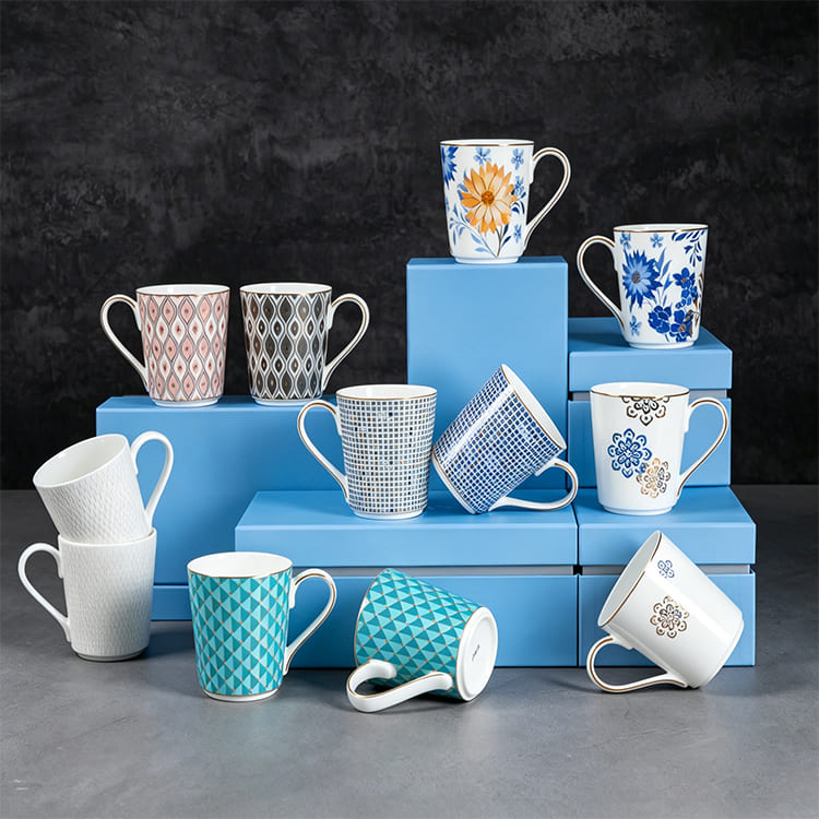 Bone China Coffee Mug Pair Gift (2)