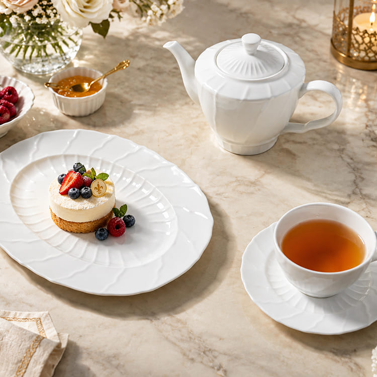 White Fine Porcelain Dinnerware (2)