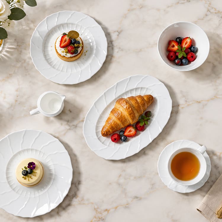 White Fine Porcelain Dinnerware (3)