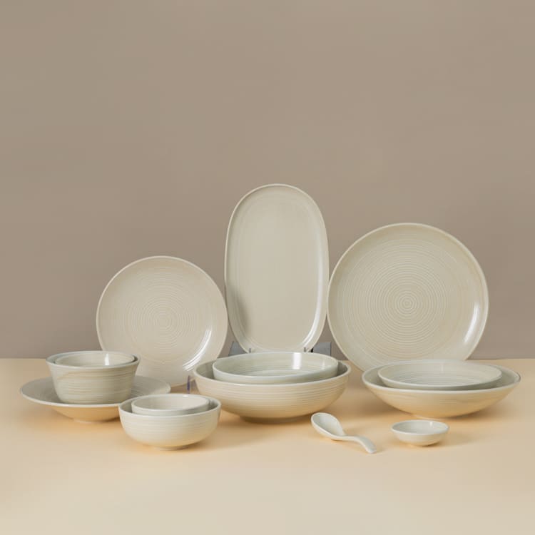 Yellow Reactive Glaze Porcelain Tableware Collection (2)