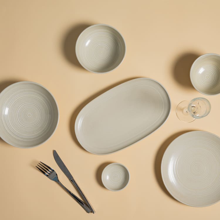 Yellow Reactive Glaze Porcelain Tableware Collection (4)