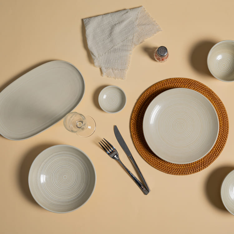 Yellow Reactive Glaze Porcelain Tableware Collection (6)